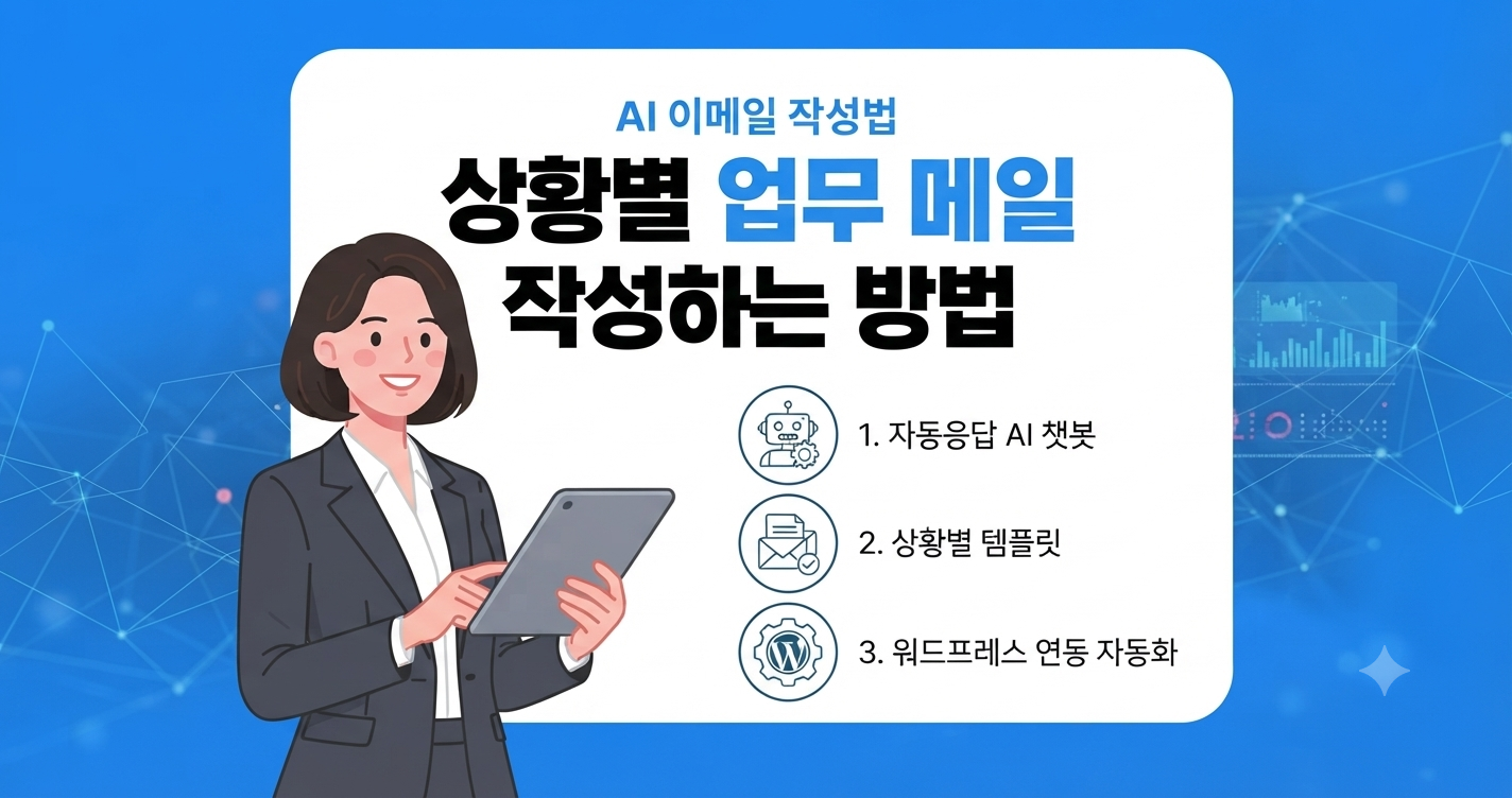 AI 이메일 작성법, 상황별 업무 메일 작성하는 방법과 실무 활용법