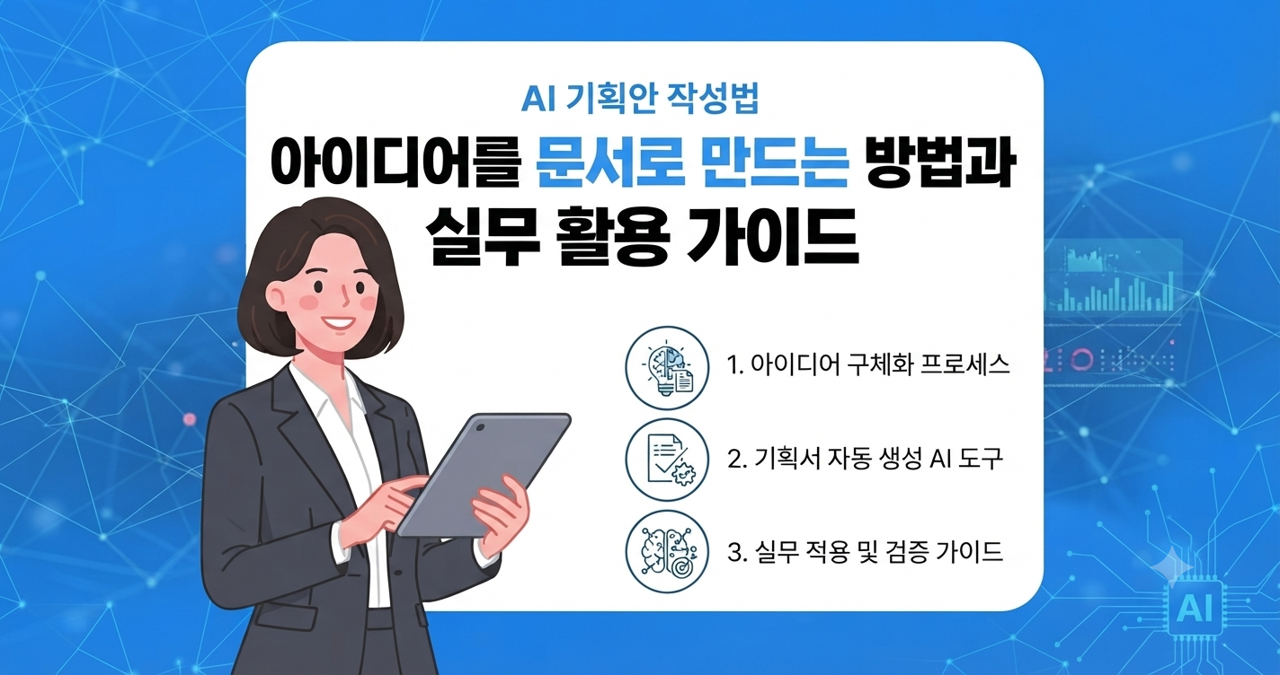 AI 기획안 작성법, 아이디어를 문서로 만드는 방법과 실무 활용 가이드